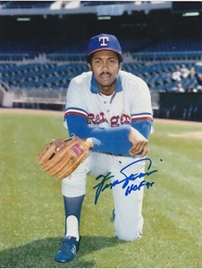 FERGIE JENKINS TEXAS RANGERS HOF 91 ACTION SIGNED 8x10 - Picture 1 of 1