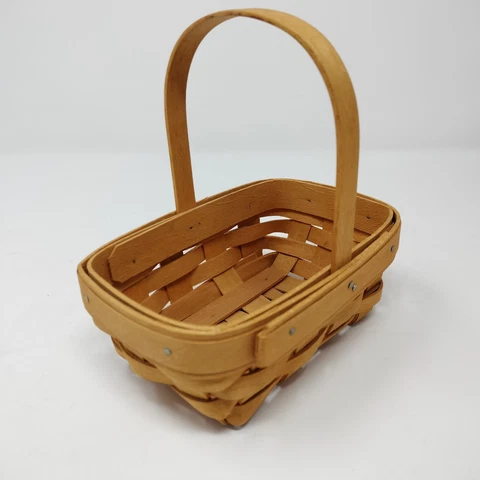 Longaberger 1999 Classic Candle Basket NO Liner~ 6”x4”x2 1/4”  Basket Only Cover