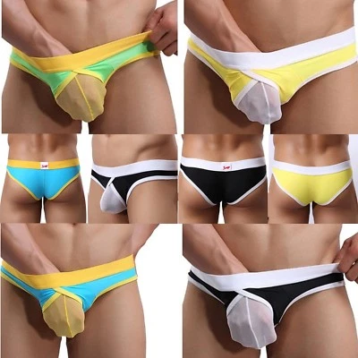 81-404 Herren EROTIK Transparent SLIP Rio Frontbeutelnetz 4 FARBEN NEU in S M L - Bild 1 von 4