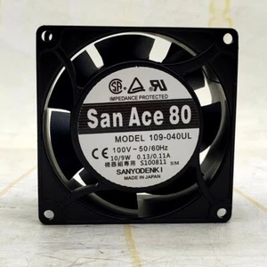 Ventilador de marco de aluminio 1 pieza SANYO 109-040UL AC 100V 10/9W 80*80*42mm - Imagen 1 de 3