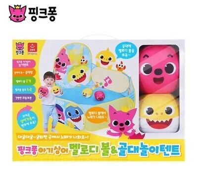 Pinkfong Baby Shark Melody Ball & Goal Play Tent Toy Korean 6 Songs Baby Kids • 291.79$