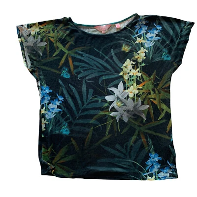 Ted Baker London Sew In Love Women's Exotic Floral Orchid Top Size 0 Foto 1 de 4