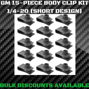 1953-1980 Eldorado Interior Exterior Front End U NUTS BODY BOLT CLIPS 1/4-20 GM  - Picture 1 of 2