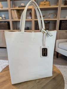 Bebe Large White And Gold Tote, New - Picture 1 of 13