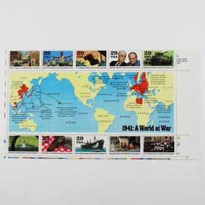 US Stamps, Scott#2559, 1941: A World at War, Plate Block Sheet of 10 Stamps, MNH - Picture 1 of 2