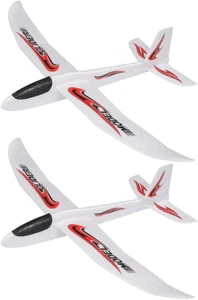 2Pcs Airplane Toys Outdoor Toy 39 Inches Large Throwing Glider Plane Throwing Mo - Picture 1 of 7