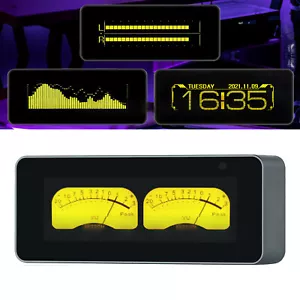 OLED Digital Sound Level Meter Audio Spectrum Analyzer Desktop Clock Home Decor - Picture 1 of 12