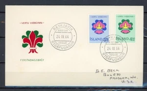 s50501 ISLAND FDC SCOUT Jamboree Reykjavik 24 APR 1964 - Bild 1 von 2