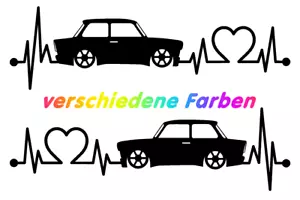 2 x Trabant 601 • Trabi • Pegatina Pegatina Línea Corazón Pulso • Trabbi - Imagen 1 de 6