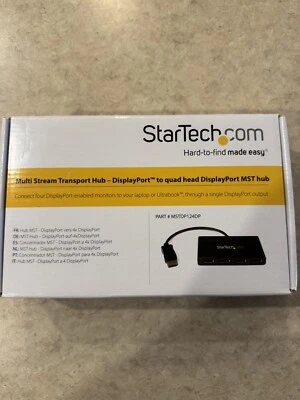StarTech Multi Stream Transport Hub - DisplayPort to Quad head DisplayPort - Image 1 of 4