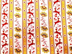 Lucy's Garden Blumen Streifen Baumwollstoff Riley Blake Meterware - Bild 1 von 2