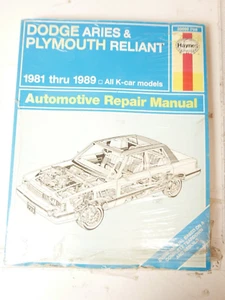 Haynes 30008 Repair Manual For 1981-1989 Aries, Reliant - Picture 1 of 2