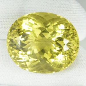 77.22  ct - SHIMMERING NATURAL LEMON YELLOW PRASIOLITE QUARTZ Brazil  See VDO DL - Picture 1 of 2