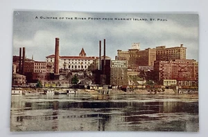 Postcard River Front from Harriet Island St Paul Minnesota MI H251 - Picture 1 of 2