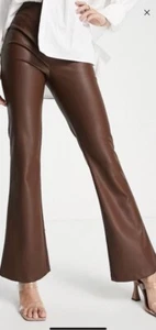 ❤ Asos Kunstleder Hose Braun Bootcut 40 M ❤ - Bild 1 von 2
