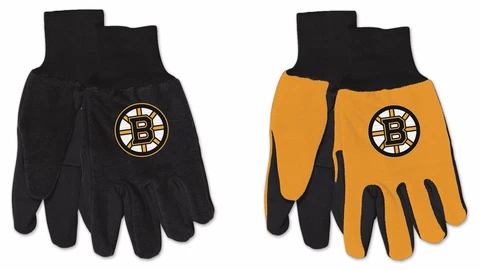 Brand New NHL Boston Bruins No Slip Grip Utility Work Gardening Gloves Cover