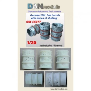 German 200L fuel barrels with traces of shelling Dan Models 35277 Scale 1:35 - Picture 1 of 9