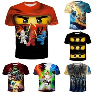 Kinder Erwachsene Ninjago Ninja Kostüm 3D Kurzarm T-Shirt Pullover Tee Top DE@! - Bild 1 von 16