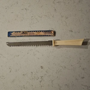 Vintage Edelstahl Quikut Quikkle Schnitzen Köche Brotmesser Kunststoffgriff 10" Klinge - Bild 1 von 4