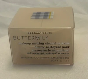 Beekman 1802 Buttermilk Makeup Melting Cleansing Balm Travel Size .39 fl oz - Picture 1 of 5