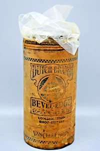 Vintage Dutch Brand Bevel Edge Patches, Van Cliff Bros. Cardboard container  USA - Imagen 1 de 6