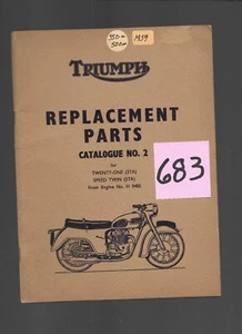 Triumph 1959 Speed twin , Twenty one 350cc 500cc Replacement Parts #683 - Foto 1 di 1