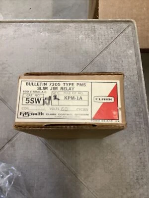 AO Smith Clark Bulletin 7305 Type PMS Slim Jim Relay - Image 1 of 4