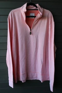 Tommy Bahama Women’s Pullover XL Pink Sweater 1/4 Zip Mock Neck Long Sleeve - Bild 1 von 4