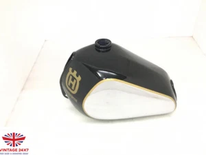 Fit For HUSQVARNA CR WR XC 250 430 Black Painted Aluminium Tank 1981 -1983 - Picture 1 of 6