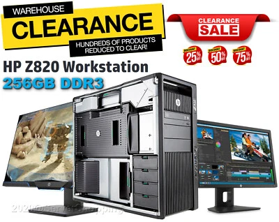HP Z820 Workstation PC Xeon 16 Cores 256GB DDR3- 1TB SSD Quadro K620 Win 10 Pro - Image 1 of 4