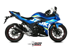 TUBO ESCAPE PARA SUZUKI GSX 250 R 2017 > MIVV DELTA RACE Black INOX NEGRO - Imagen 1 de 3