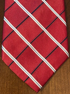 Corbata de cuello Nautica roja 100 % seda para hombre hecha en China Foto 1 de 4