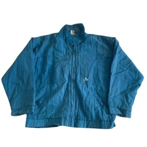 Puma Vintage Jacket Windbreaker Blue Men’s XL 80s 90s Retro Streetwear - Picture 1 of 8
