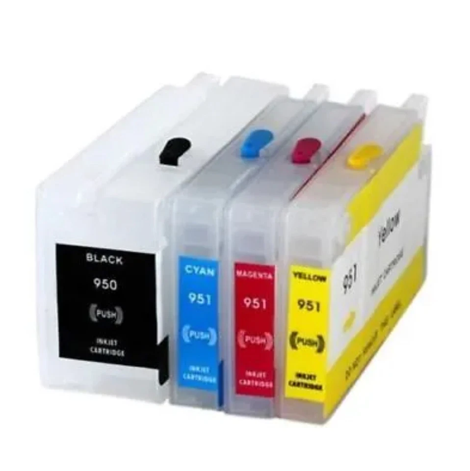 4 Pack Refillable ink cartridge for HP 950 951 Pro 8100 Pro 8610 With New Chip - Image 1 of 2