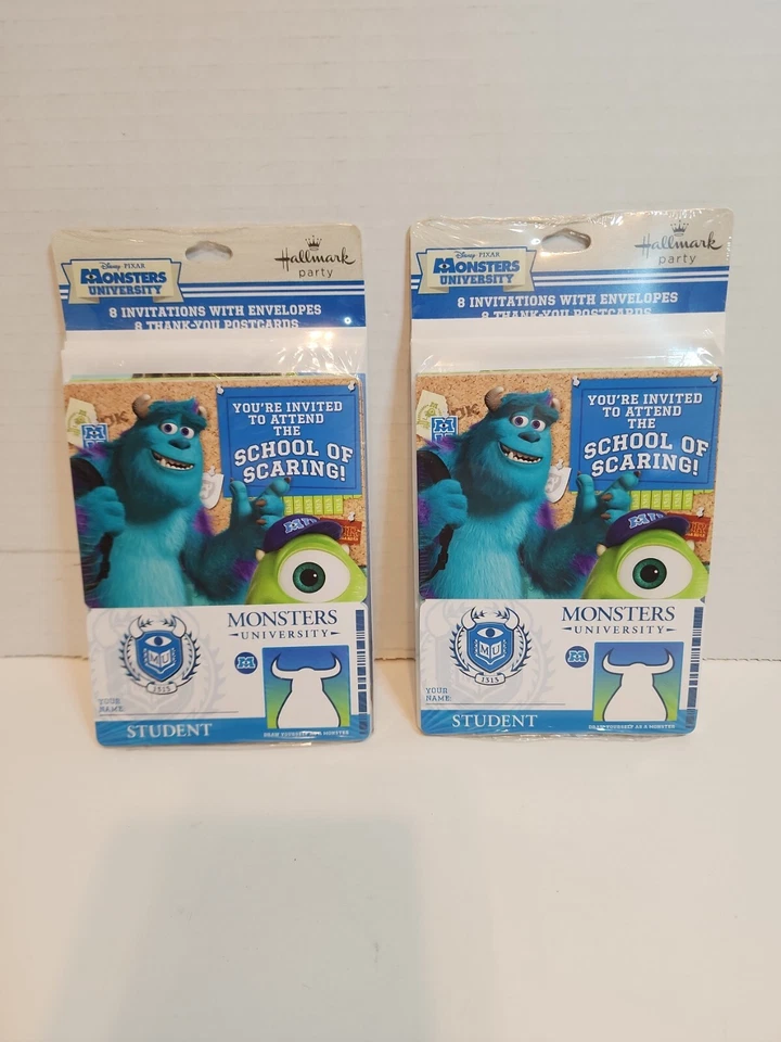 NUEVO MONSTER INC UNIVERSITY 8 x 2 invitaciones / SUMINISTROS DE FIESTA DE GRACIAS   Foto 1 de 1