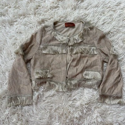 Cárdigan Missoni Niños Niña con Flecos Dorado Brillante Talla 4 Años Foto 1 de 4