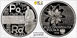 Poland 1998 20 Zlotych Discovery Of Ra Po Pcgs Pf69 Dcam 1 Finer - Picture 1 of 4