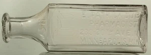 E PATRICK DUBE PHARMACIST MINNEAPOLIS MINNESOTA DRUGGIST BOTTLE 1904-1907 - Picture 1 of 5