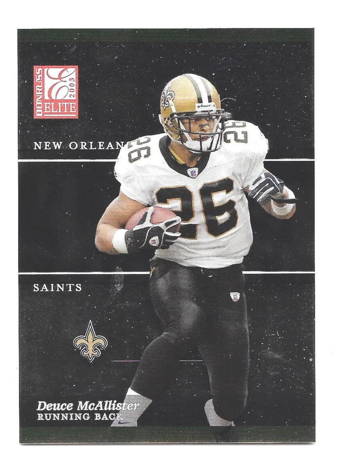 2003 Donruss Elite Football Deuce McAllister Saints #78 NRMT - Image 1 of 1