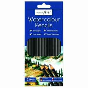 12 Watercolour Artist Pencils For Drawing Painting Sketching Art Water Colour - Picture 1 of 2