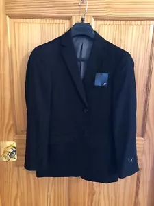 J. Ferrar Abito CLASSICO CAPPOTTO SPORTIVO GIACCA NERO 36 Corto $180 (s-box-16-6) - Foto 1 di 7