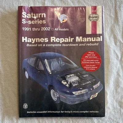 Haynes 87010 SATURN SERIE S todos los modelos 1991-1999 manual de reparación automática Foto 1 de 4