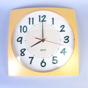 Orologio da parete vintage Guzzini giallo anni 80 design moderno made in Italy - Foto 1 di 8
