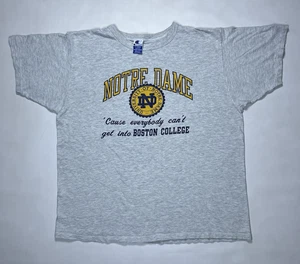 90s Champion Notre Dame Fighting Irish Single Stitch T Shirt Vtg College USA XL - Picture 1 of 6