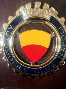 🔴 AUTOMOBILE CLUB NAPOLI auto moto placca metallo e smalti crest 1906 2006 - Picture 1 of 7