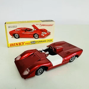 Vintage Meccano Dinky Toys 1:43 Speedwheels 204 Ferrari 312P Car Model & Box - Picture 1 of 6