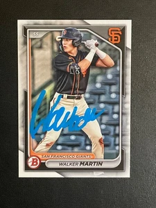 Walker Martin Signed Card 2024 Bowman In Person (IP) Autograph Auto - Picture 1 of 2