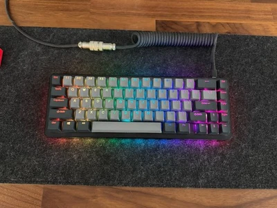 Drop Alt Mechanical Keyboard 65 Percent Black Aluminum High Profile Brown Keys - Image 1 of 4