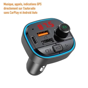 Transmetteur FM Autoradio pour Crosscall Stellar M6 M6E X5, Core S5 Z5 X5 S4 ... - Zdjęcie 1 z 5