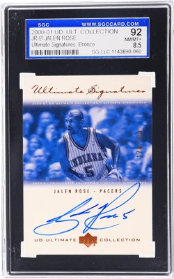 2000 Upper Deck Ultimate Collection Jalen Rose Auto Bronze #JRB /200 SGC 8.5 - Image 1 of 2